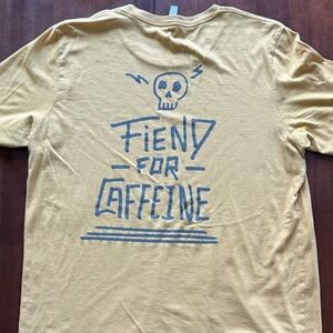 Dutch Bros “Fiend for Caffeine” Yellow Graphic T-Shirt